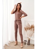 Damenoverall mit Reißverschluss hinten, Cappuccino 2401 – Online-Shop – Boutique